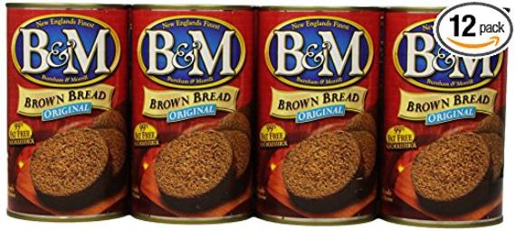 12 pack of Brown bread in a can