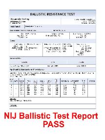 Ballistic protection insert ballistic resistance test