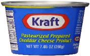 Kraft cheddar cheese in a can