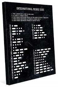 Morse code canvas art