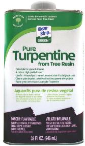 Turpentine made of tree resin
