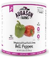 Freeze dried bell peppers