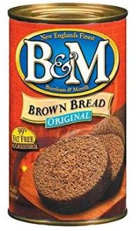 Brown bread in a can