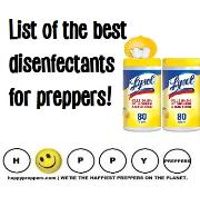 List of the best disinfectants for preppers