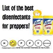 List of the best disinfectants for preppers