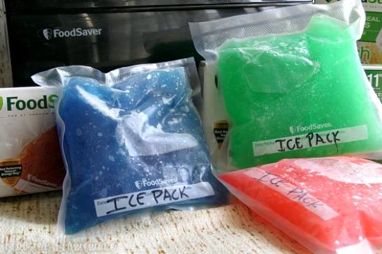 Home made gel packs made with a food saver
