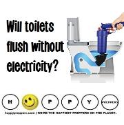 Will toilets flush without electricity?