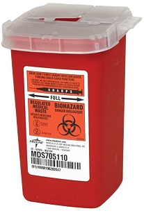 Diabetic supplies biohazard box 