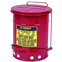 Waste can for oily rags