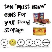Ten Must have cans for your food storage