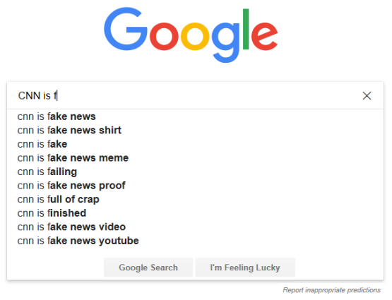 Google CNN is fake news
