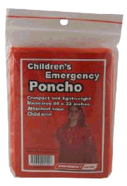 Children's emergency poncho