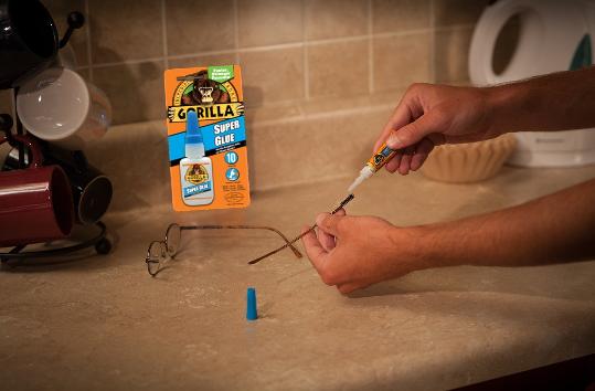 Crazy glue for eyeglass repair