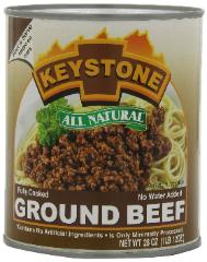 Ground beef in a can