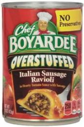 Chef boyardee overstuffed italian sausage ravioli