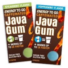 Java gum equals a cup of coffee