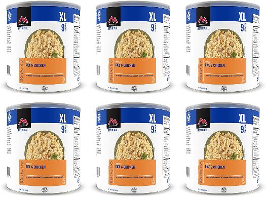 6 Cans of Mountai House Chicken & Rice #10 cans