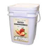 Bucket of sliced strawberries