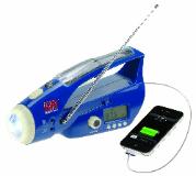 Solar hand crank radio