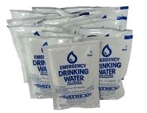 Emergency drinking water in packets