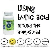 Using boric acid around the homestead