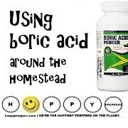 Using boric acid around the homestead