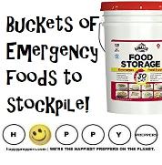 Buckets of Emergency Food