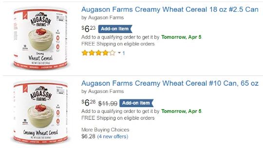 #10 can of creamy wheat