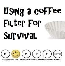 how to use a coffee filter for survival