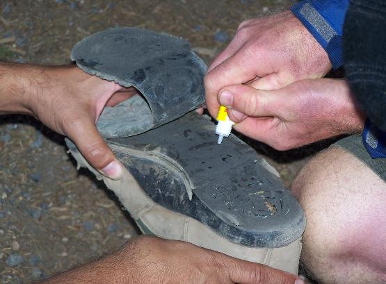Crazy Glue to repair shoes isn't instant! You'll need duct tape or a shoe lace to help you get your destination.
