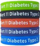 Type 2 Diabetes rubber bracelet