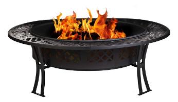 Diamond mesh fireplace