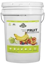Augason Farms dried fruit bucket
