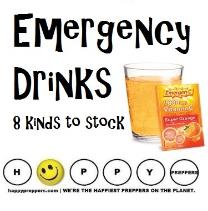 Emergency Drinks - 8 kinds to stock and prepare