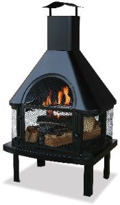 Fireplace firepit with chimney
