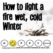 How to light a fire in wet and cold winter