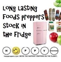 Long lasting foods preppers stock in the fridge