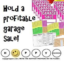 Hold a profitable garage sale to earn money for more preps
