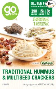 Go picnic hummus and multiseed crackers