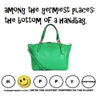 Bottom of the handbag is germy place