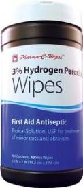 Hydrogen peroxide wipes