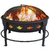 firepit with diamond decor