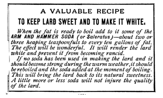 how to make lard: a valuable recipe by arm and hammer