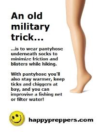 Old military trick with pantyhose