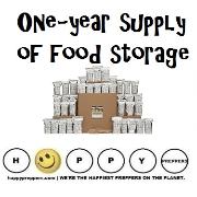One year supply of food storage