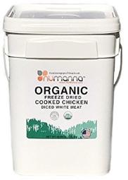 Organic freeze dried cooked chicken