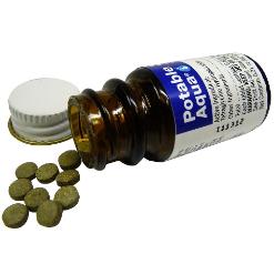 Potable aqua tablets for water purification