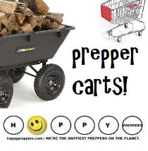 Prepper carts, dollys, hand trucks, wagons and wheelbarrows