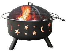 Landmann fire pit with stars