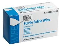 Sterile saline wipe